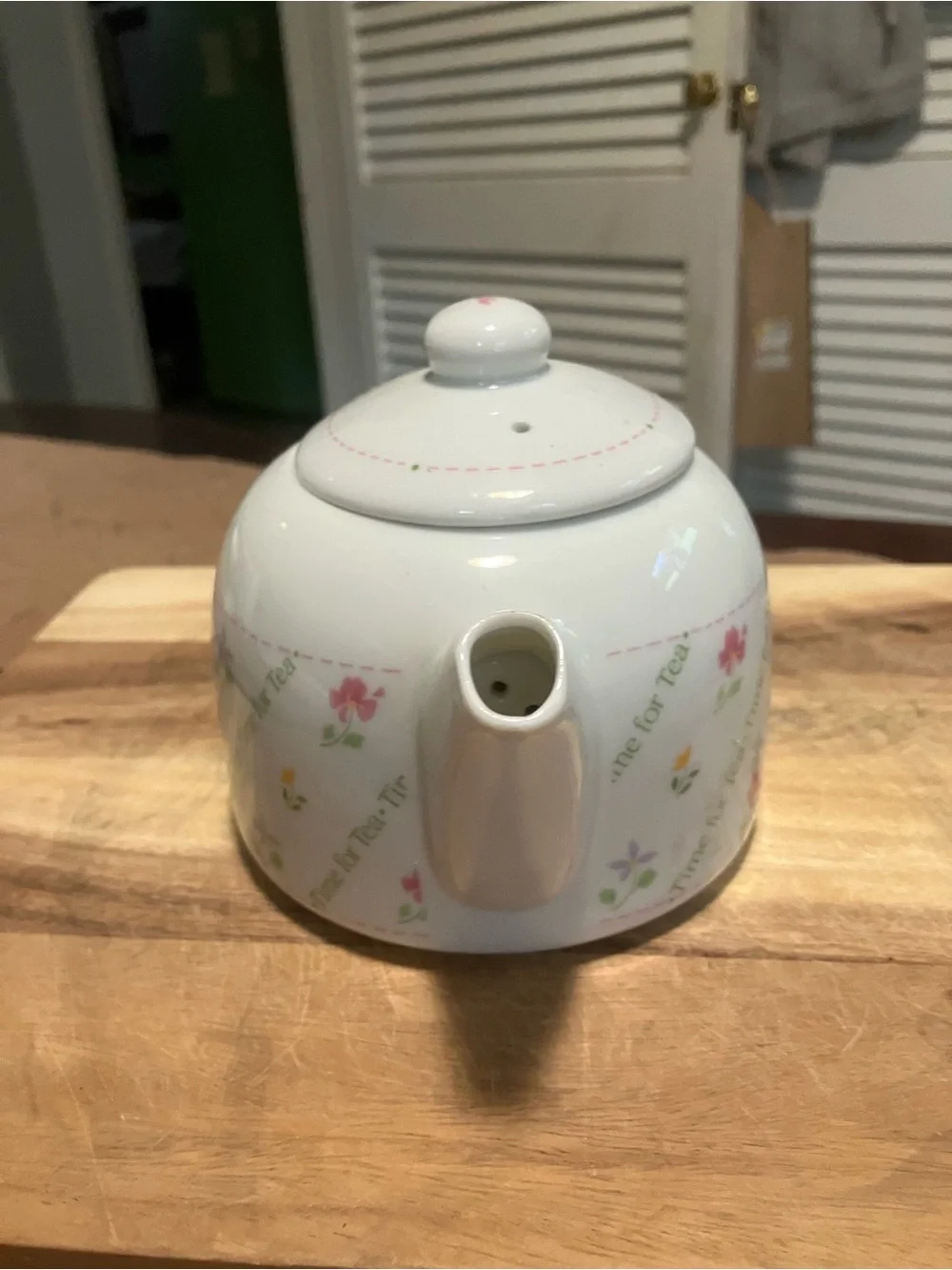 Vintage 1980’s Papel “ Time for Tea “ Ceramic Teapot